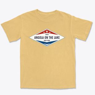 Angola On The Lake New York Diamond Star Premium Heavyweight T-shirt