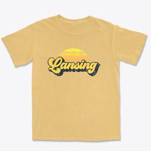 Lansing North Carolina Sublime Sunset Premium Heavyweight T-shirt