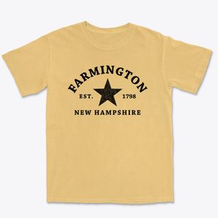 Farmington New Hampshire Star Premium Heavyweight T-shirt