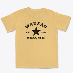 Wausau Wisconsin Star Premium Heavyweight T-shirt
