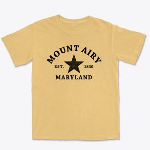 Mount Airy Maryland Star Premium Heavyweight T-shirt