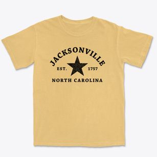 Jacksonville North Carolina Star Premium Heavyweight T-shirt