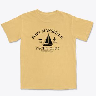 Port Mansfield Texas Yacht Club Premium Heavyweight T-shirt
