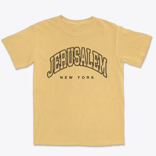 Jerusalem New York Inline Premium Heavyweight T-shirt
