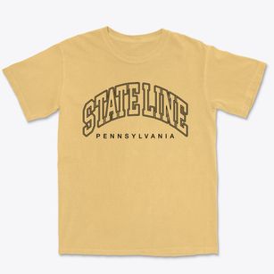 State Line Pennsylvania Inline Premium Heavyweight T-shirt