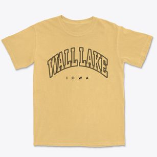 Wall Lake Iowa Inline Premium Heavyweight T-shirt