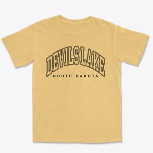 Devils Lake North Dakota Inline Premium Heavyweight T-shirt
