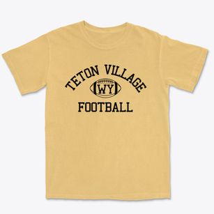 Teton Village Wyoming Football Premium Heavyweight T-shirt
