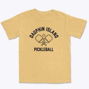 Dauphin Island Alabama Pickleball Premium Heavyweight T-shirt