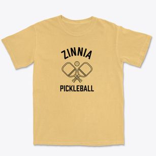Zinnia West Virginia Pickleball Premium Heavyweight T-shirt