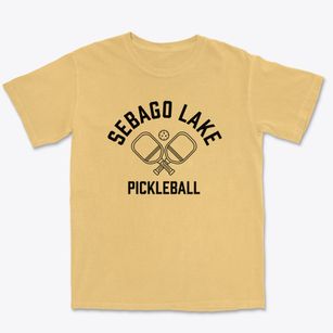 Sebago Lake Maine Pickleball Premium Heavyweight T-shirt