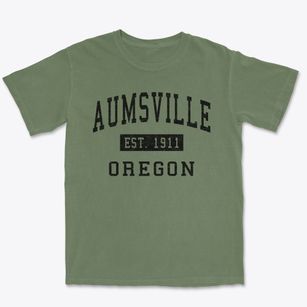 Aumsville Oregon Classic Established Premium Heavyweight T-shirt
