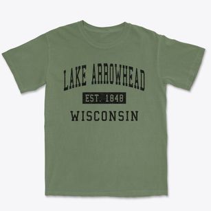 Lake Arrowhead Wisconsin Classic Established Premium Heavyweight T-shirt