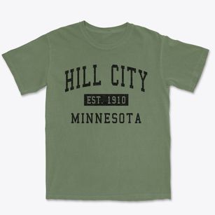 Hill City Minnesota Classic Established Premium Heavyweight T-shirt