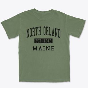 North Orland Maine Classic Established Premium Heavyweight T-shirt