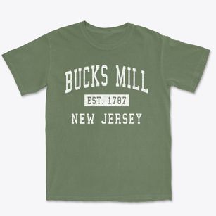 Bucks Mill New Jersey Classic Established Premium Heavyweight T-shirt