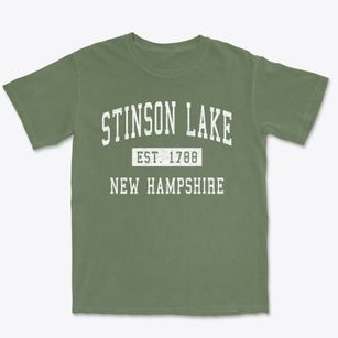Stinson Lake New Hampshire Classic Established Premium Heavyweight T-shirt