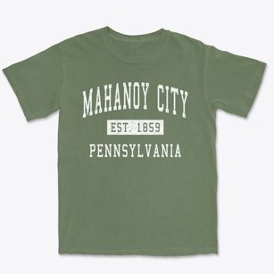 Mahanoy City Pennsylvania Classic Established Premium Heavyweight T-shirt