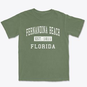 Fernandina Beach Florida Classic Established Premium Heavyweight T-shirt