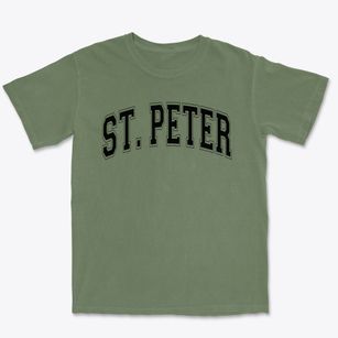 Saint Peter The Fisherman School Varsity Arch Premium Heavyweight T-shirt