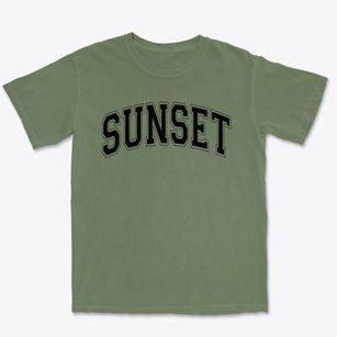 Sunset Elementary School Varsity Arch Premium Heavyweight T-shirt