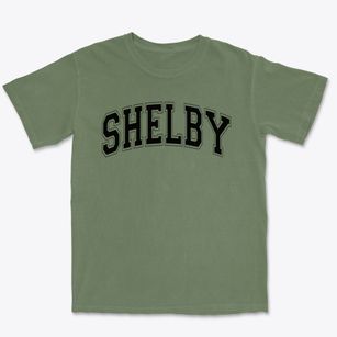 Shelby Junior High School Varsity Arch Premium Heavyweight T-shirt