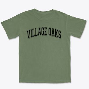 Village Oaks Elementary School Varsity Arch Premium Heavyweight T-shirt
