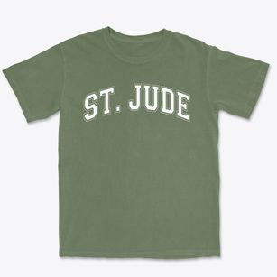 Saint Jude School Varsity Arch Premium Heavyweight T-shirt