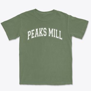 Peaks Mill Elementary School Varsity Arch Premium Heavyweight T-shirt
