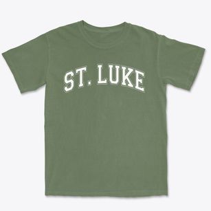 Saint Luke Catholic School Varsity Arch Premium Heavyweight T-shirt