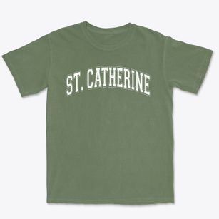 St Catherine Parish Varsity Arch Premium Heavyweight T-shirt
