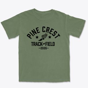 Pine Crest Elementary School Track and Field Premium Heavyweight T-shirt