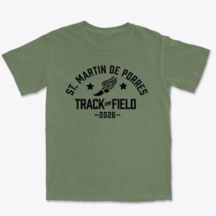 Saint Martin De Porres Academy Track and Field Premium Heavyweight T-shirt
