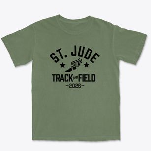 Saint Jude School Track and Field Premium Heavyweight T-shirt