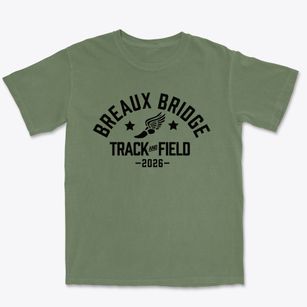 Breaux Bridge High School Track and Field Premium Heavyweight T-shirt