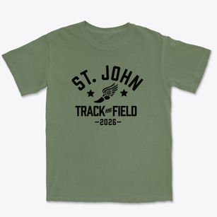 Saint John Early Childhood Center Track and Field Premium Heavyweight T-shirt