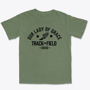 Our Lady Of Grace School Track and Field Premium Heavyweight T-shirt