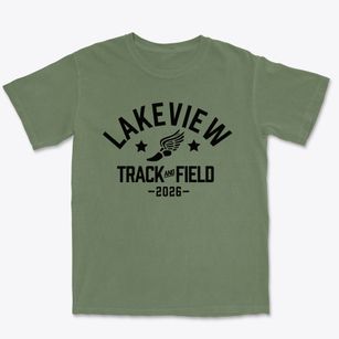 Lakeview Middle School Track and Field Premium Heavyweight T-shirt