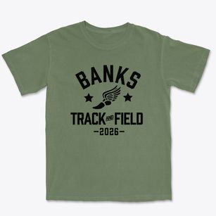 Banks Elementary School Track and Field Premium Heavyweight T-shirt