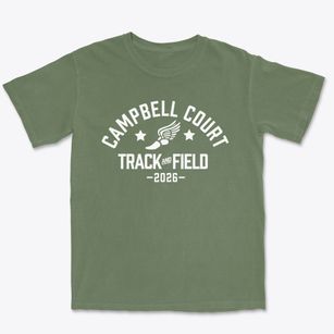 Campbell Court Elementary School Track and Field Premium Heavyweight T-shirt