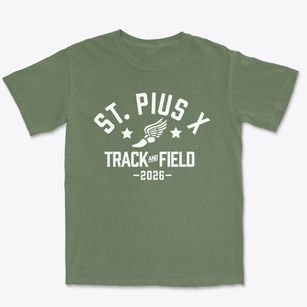 Saint Pius X School Track and Field Premium Heavyweight T-shirt