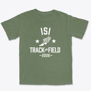 International School Of Indiana Track and Field Premium Heavyweight T-shirt