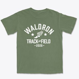 Waldron Elementary School Track and Field Premium Heavyweight T-shirt