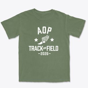 Academy Of Oak Park-mendota Track and Field Premium Heavyweight T-shirt