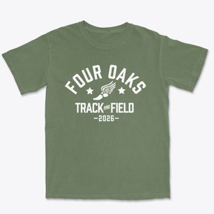 Four Oaks Elementary School Track and Field Premium Heavyweight T-shirt