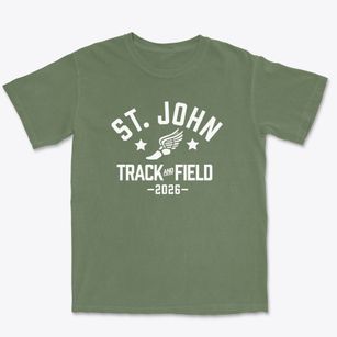 Saint John Church - Bellaire Track and Field Premium Heavyweight T-shirt