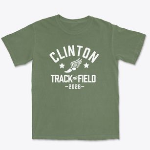 Clinton School Track and Field Premium Heavyweight T-shirt
