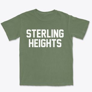 Sterling Heights Michigan Classic Block Premium Heavyweight T-shirt