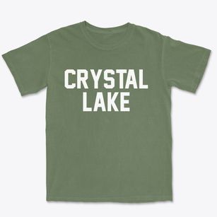 Crystal Lake Iowa Classic Block Premium Heavyweight T-shirt