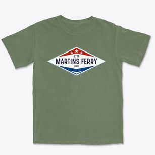 Martins Ferry Ohio Diamond Star Premium Heavyweight T-shirt